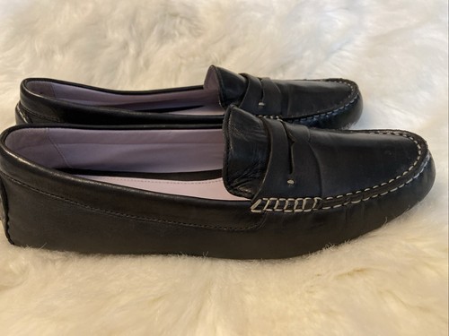 Johnston & Murphy Maggie Driving Moccasin Penny Loafer Leather Size 9M Black - Picture 4 of 9