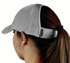 C.C Stretch Ponycap Messy High Bun Ponytail Adjustable Glitter Trucker Cap