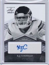 2021 Leaf Ultimate Draft Portrait B&W Auto Silver KJ Costello - Chargers 47/99