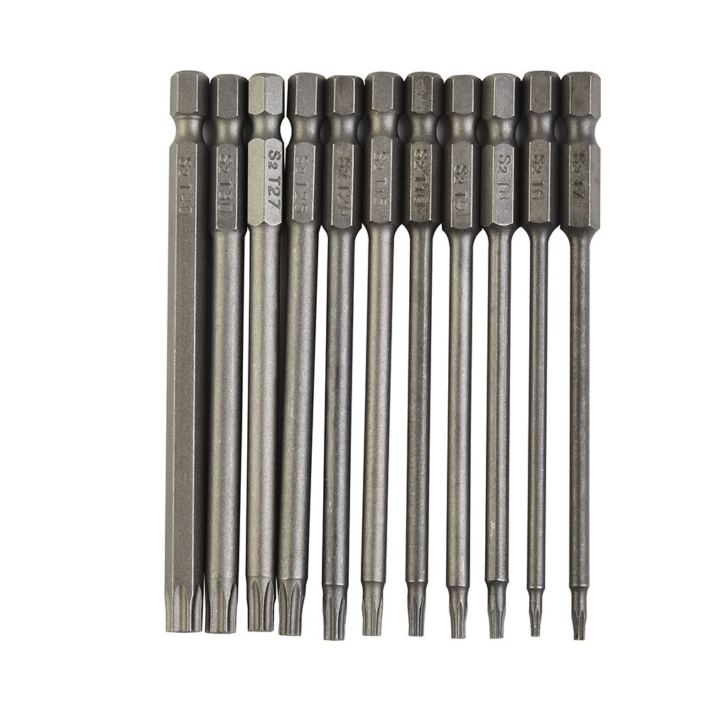 Long Reach Torx Screwdriver Bit Set Head 11pcs 100MM Extra