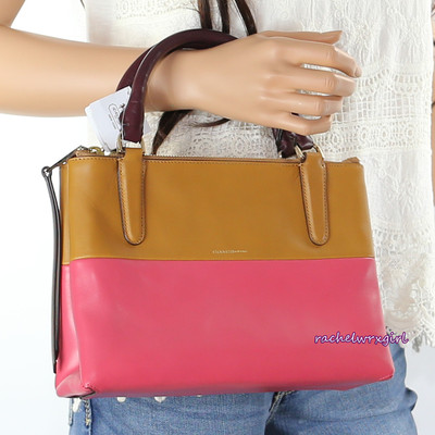 NWT Coach Mini Borough Retro Colorblock Crossbody Bag 32503 Pink Tan ...
