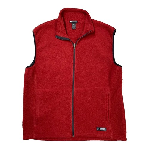 Gilet Homme Vintage REI - Duvet, Vert, Fermeture Snap Et Full Zip - Taille L
