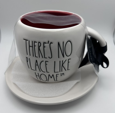 #ad Rae Dunn “There#x27;s No Place Like Home “ Mug amp; Saucer WIZARD OF OZ Double side NEW $28.99