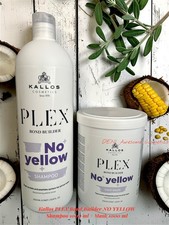 Kallos PLEX Bond Builder NO YELLOW Shampoo 1000 ml + Haarmaske 1000 ml