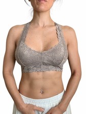 Sexy Floral Lace Bralette Non Padded Breathable Sexy Racerback Lace Bra