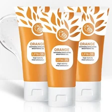 Orange Enzymes Exfoliating Gel for Face and Body,Mild Exfoliating Orange Gel 