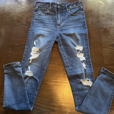 Abercrombie & Fitch Jeans Womens 27/4 Simone High Rise Super Skinny Distressed