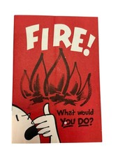 1958 General Motors FIRE! What Would You Do? Vintage Fire Safety Booklet