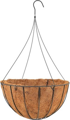 Arcadia Garden Products CB36 20'' Black Grow Basket with Liner