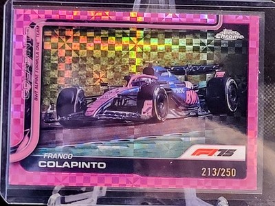 2025 Topps Chrome Formula 1 Franco Colapinto #87 Pink Checker Flag #213/250