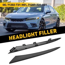 2-4PCS Front Headlight Eyelid Molding Trim Strip LH+RH For Honda Civic 2022-23 C