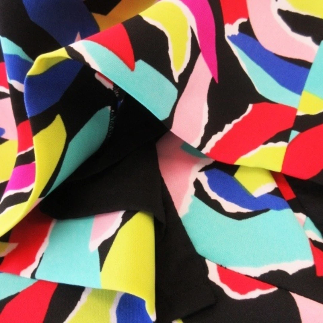 Abito Moschino BOUTIQUE lunghezza ginocchio senza maniche peplo volant rosa floreale 36