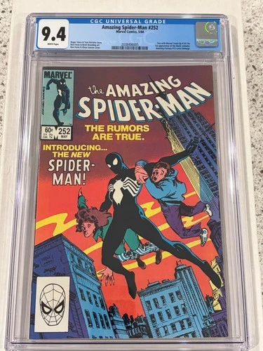 Amazing Spider-Man #252 CGC 9.4 White Pages 1984 1st black costume