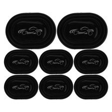 8Pcs Reusable Car Door Shock Absorber Cushions Silicone Bumper Guards Black