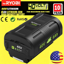 40V Battery For Ryobi 40V 6.0Ah Lithium OP4060 OP4030 OP4050 OP40602 OP40261