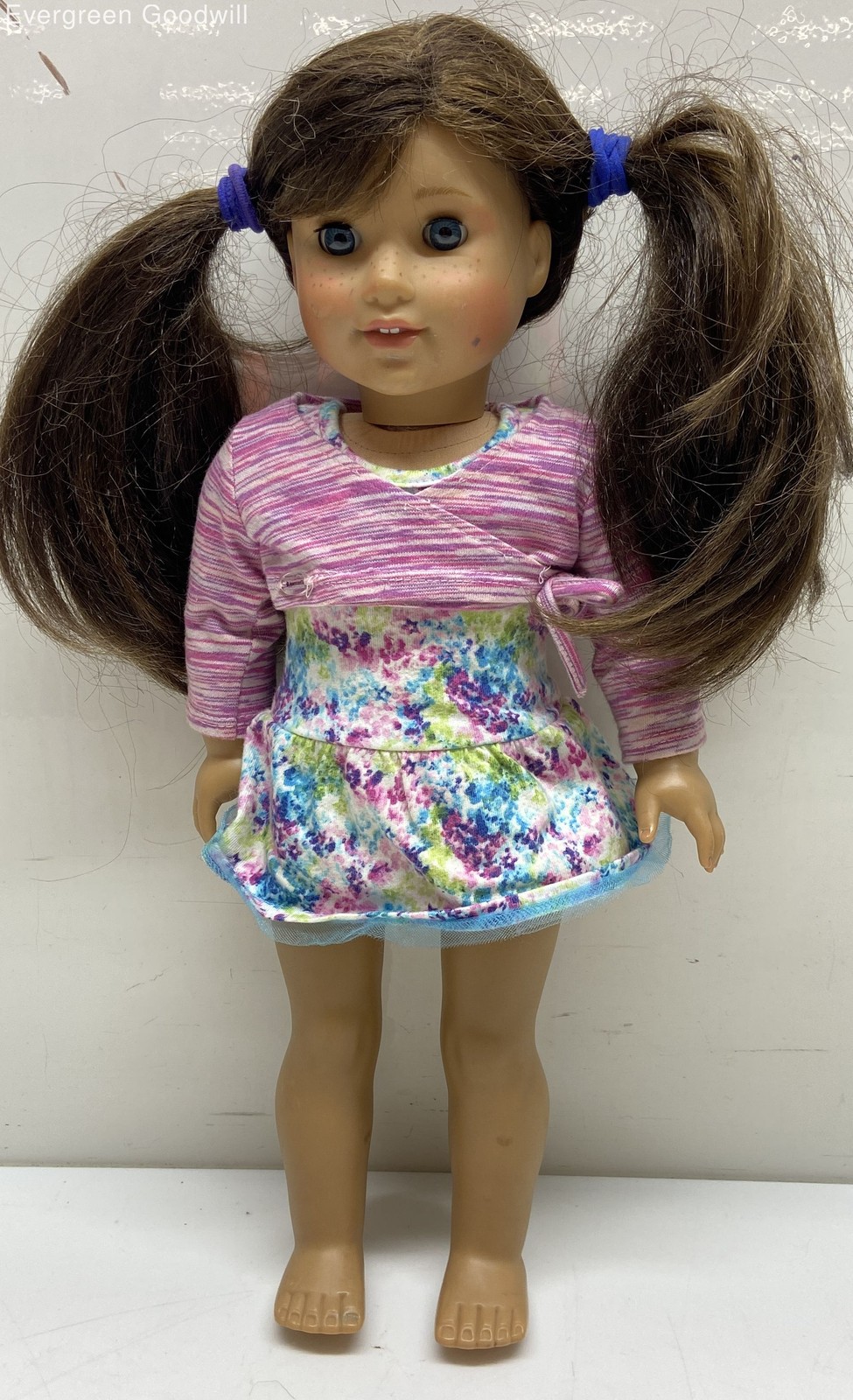 American Girl Just Like You #23 Doll Brown Hair Blue Eyes Freckles 18”