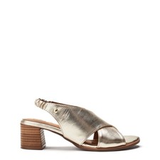 Moda In Pelle Women's Prinia Leather Crossover Strap Block Heeled Sandals