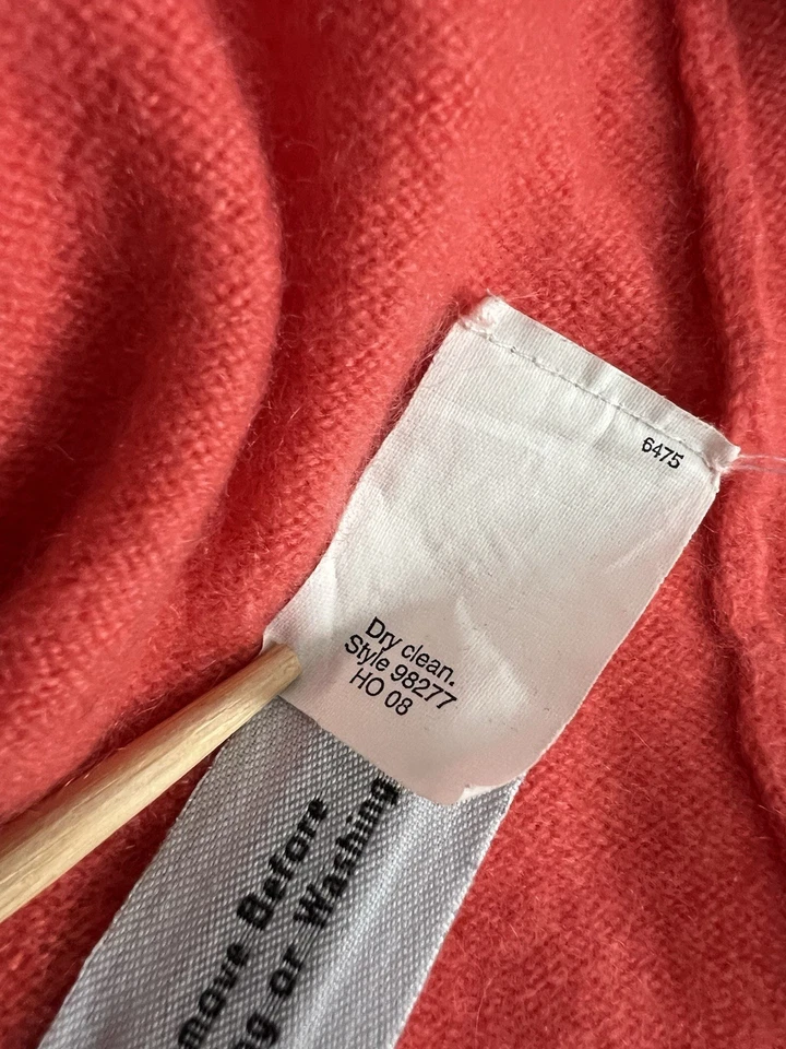 J.Crew Vinatge Sontuosa 100% Cashmere Orange Classic Preppy Sophisticated - Image 4 of 4