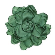 Fabric Rose Flower Brooch Pin 4 Inch Large Handmade Satin Floral Lapel Pin for W