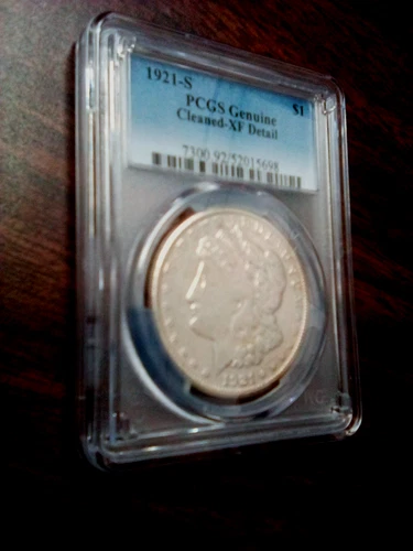 1921-S PCGS Genuine Cleaned-XF Detail $1