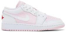 [553560-608] GRADE SCHOOL AIR JORDAN RETRO 1 LOW 'PINK FOAM FIRE RED WHITE (GS)'
