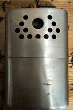 Antique Jon-e Catalytic Hand Warmer Reusable Silver Metal Pocket Warmer, 1 Pack