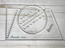 Stewart 41101  Vintage Ames Letting Guide Drafting Plastic Instruction Sheet
