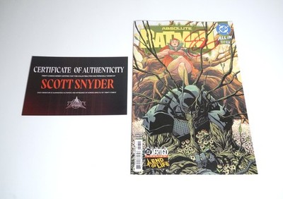 Absolute Batman #17 1st print Signed by Scott Snyder w/ COA 2026 DC Comics NM+ 