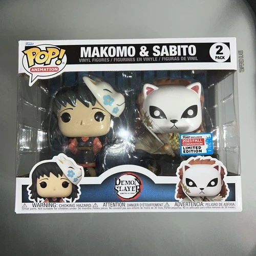Funko Pop Demon Slayer: Kimetsu no Yaiba - Makomo & Sabito - 2 Pack w protector