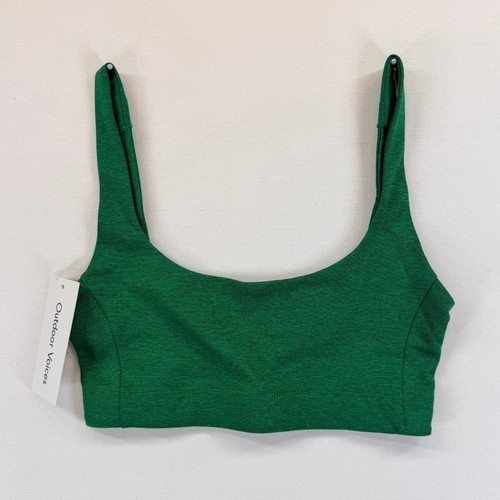 NEW Outdoor Voices Double Time Bra Spearmint Green XXS Compression Sports Bra