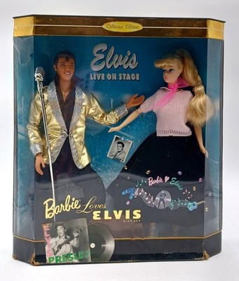 1996 Elvis Live on Stage Barbie Loves Elvis Gift Set / Mattel 17450, Box damaged