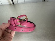 Vintage 80s JW Robinson's Pink Leather Belt Women's Medium Approx 28-32in