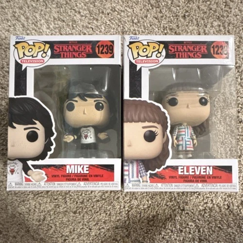 Funko Pop! Vinyl Stranger Things Mike #1239 & Eleven #1238 Figures