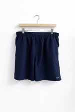 Nike Men s Swim Trunks XL Blue Mesh Lined Pockets Drawstring Elastic Waist