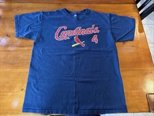 St. Louis Cardinals Shirt Mens Large Blue MLB Baseball Yadier Molina 4 T-Shirt L