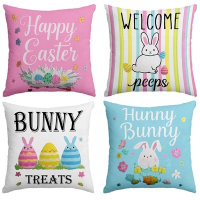 YOSICHY Easter Pillow Covers 18 x 18 18'' x (Pack of 4), 