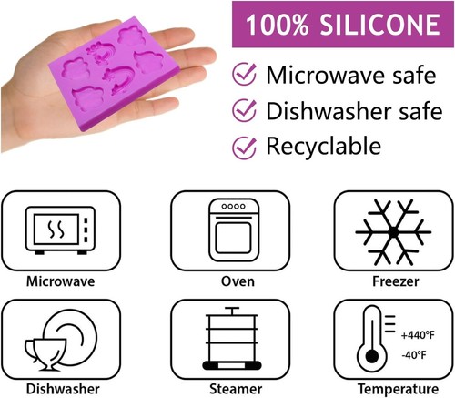 Rainbow, Star, Cloud Fondant Silicone Molds, Cake Baking, Resin Molds - Set of 4 - Picture 10 of 13