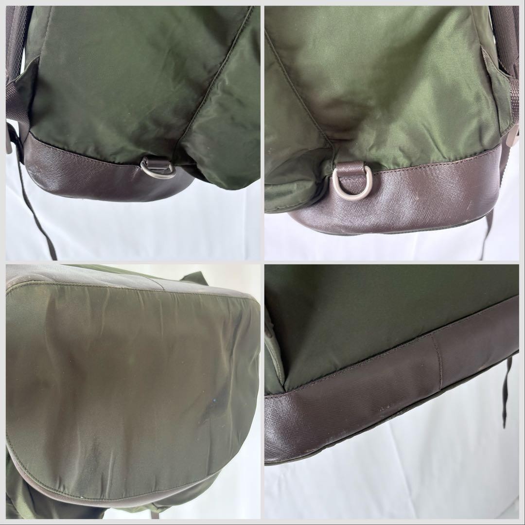 PRADA Nylon Backpack Khaki Green from japan thumbnail 8