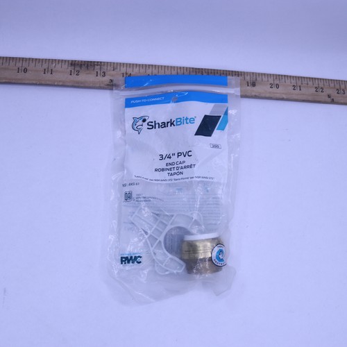 SharkBite Push to Connect Cap Plumbing Fitting PVC Brass 3/4" UIP518