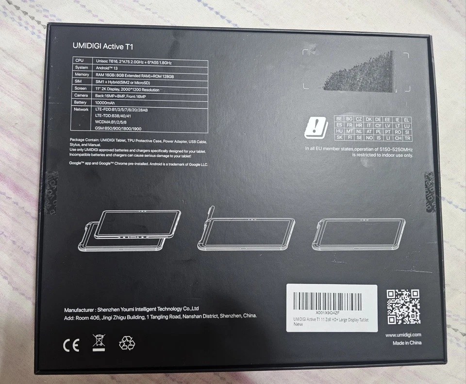 UMIDIGI Active T1 11" 2K 8GB+128GB Dual SIM 4G 10000mAh Android Unlocked Tablet - Immagine 2 di 4