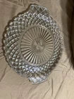 VTG Clear Anchor Hocking Depression Glass/ Waterford/WAFFLE PATTERN 10" Platter