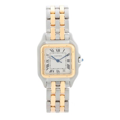 Cartier Panthere 1100 W25027B8  2-Tone 2-Row Midsize Steel & Gold Watch