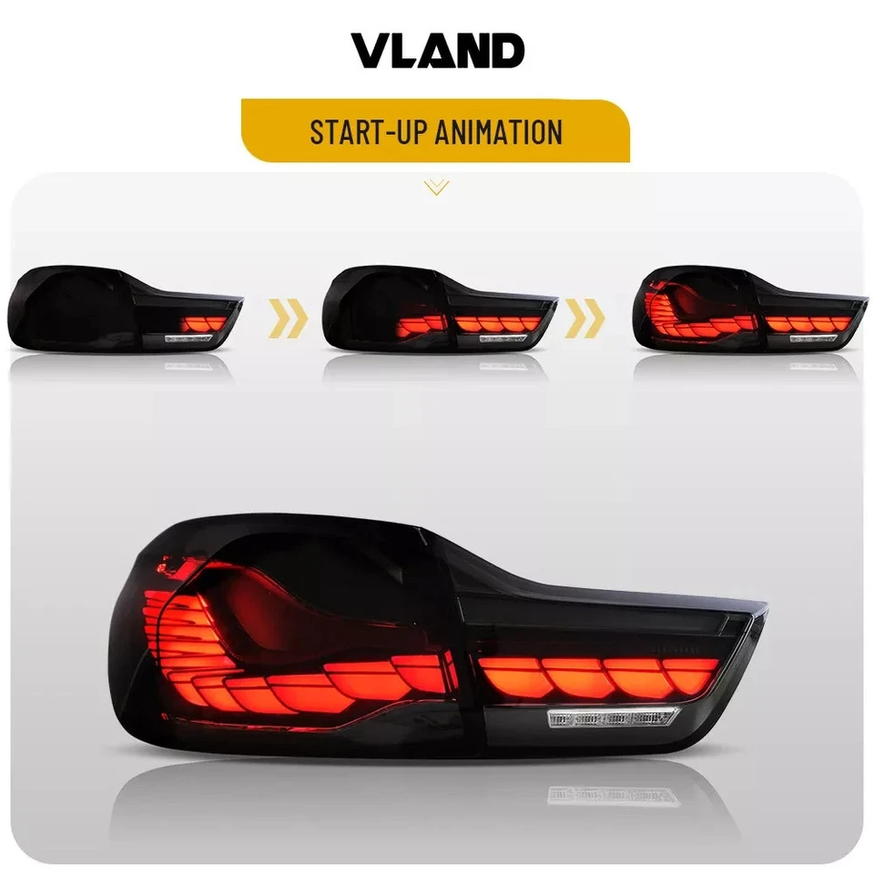 VLAND LED Tail Lights for BMW 4 Series M4 F82 F83 F32 F33 F36 2014-2020 - Image 3 of 4