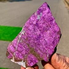 163G Rare Namibia Natural Metallic Dark Purple Purpurite Piece Rough SpecimeA423
