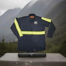 TIC The Industrial Company Logo Reflective Stripe Long Sleeve Shirt Mens Large