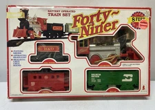 Vtg NEW Kay Bee Toys FORTY NINER Train Set Smoke Lights Sound O Guage - AS IS
