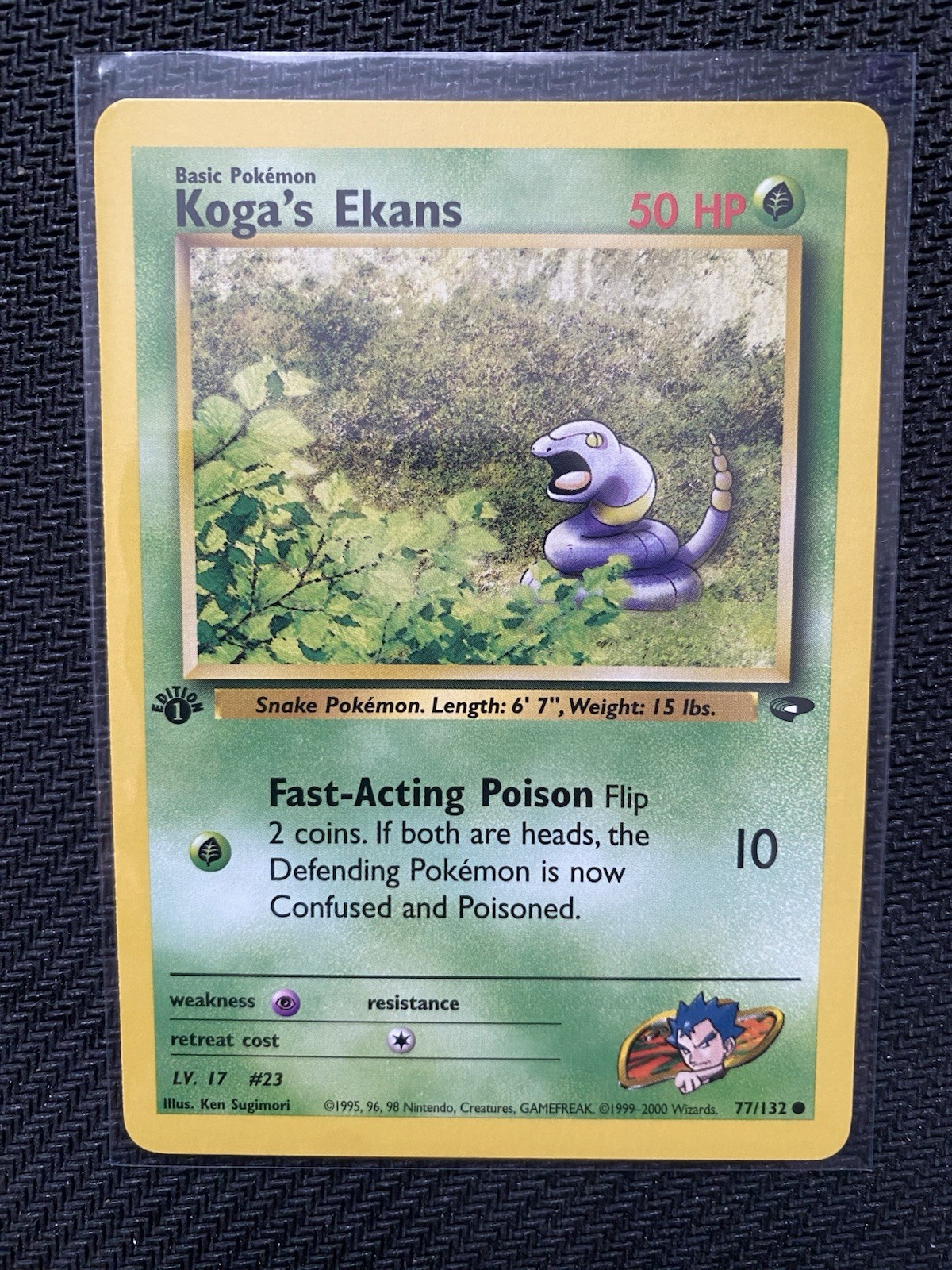 Pokémon TCG Koga's Ekans Gym Challenge 1st Edition Common Card 77/132