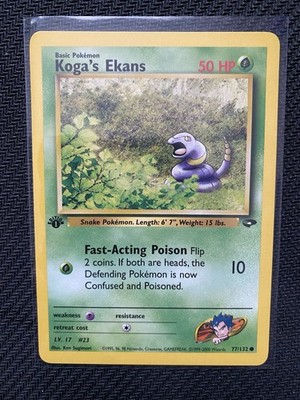 Pokémon TCG Koga's Ekans Gym Challenge 1st Edition Common Card 77/132