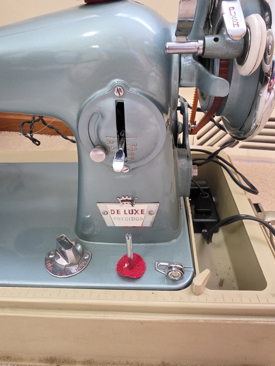 7SECONDS ヴィンテージ Vintage Deluxe Precision Sewing Machine Japan Turquoise Blue | eBay