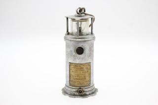 Miners Protector Lamp & Lighting Rotherham Steel & Brass w/ Swing Handle